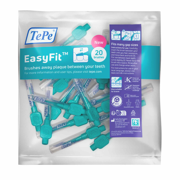 TEPE, EasyFit S/M, tarpdančių šepetėliai, 20 vnt. paveikslėlis