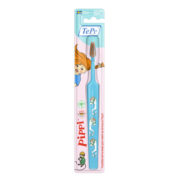 TEPE, Kids Pippi, dantų šepetėlis, labai minkštas, 0-3 m., 1 vnt. paveikslėlis
