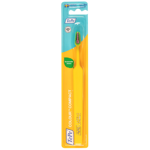 TEPE Colour Compact, dantų šepetėlis, labai minkštas, geltonas, 1 vnt. paveikslėlis TEPE Colour Compact, dantų šepetėlis, labai minkštas, geltonas, 1 vnt. paveikslėlis