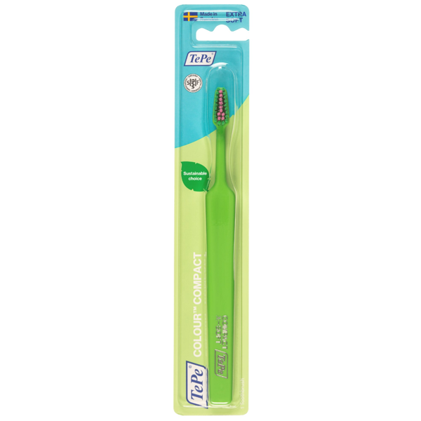 TEPE Colour Compact, dantų šepetėlis, labai minkštas, žalias, 1 vnt. paveikslėlis TEPE Colour Compact, dantų šepetėlis, labai minkštas, žalias, 1 vnt. paveikslėlis