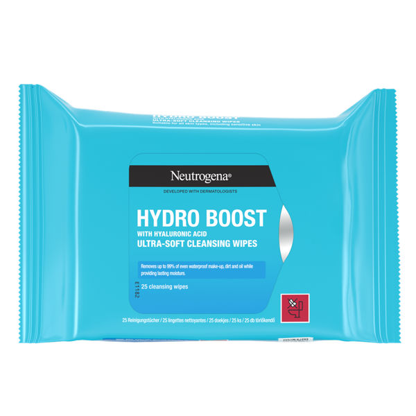 NEUTROGENA, Hydro Boost, ypač švelnios valomosios servetėlės, 25 vnt. paveikslėlis NEUTROGENA, Hydro Boost, ypač švelnios valomosios servetėlės, 25 vnt. paveikslėlis