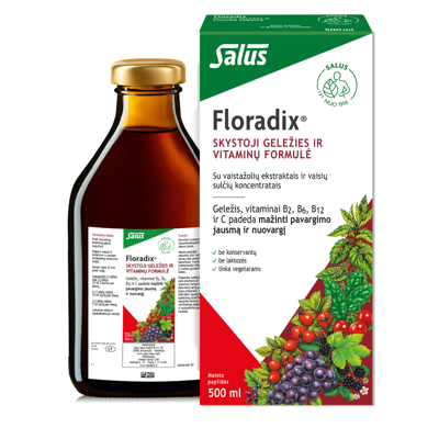 FLORADIX, skystosios geležies formulė, 500 ml paveikslėlis
