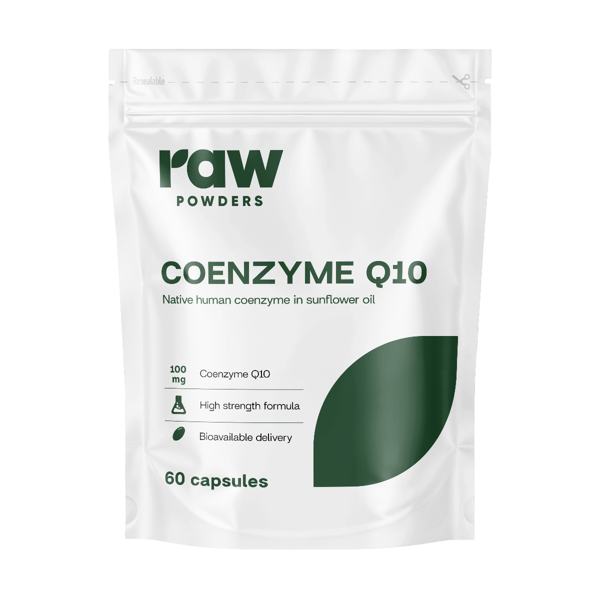 RAW POWDERS KOFERMENTAS Q10M 100 mg., 60 kapsulių paveikslėlis RAW POWDERS KOFERMENTAS Q10M 100 mg., 60 kapsulių paveikslėlis
