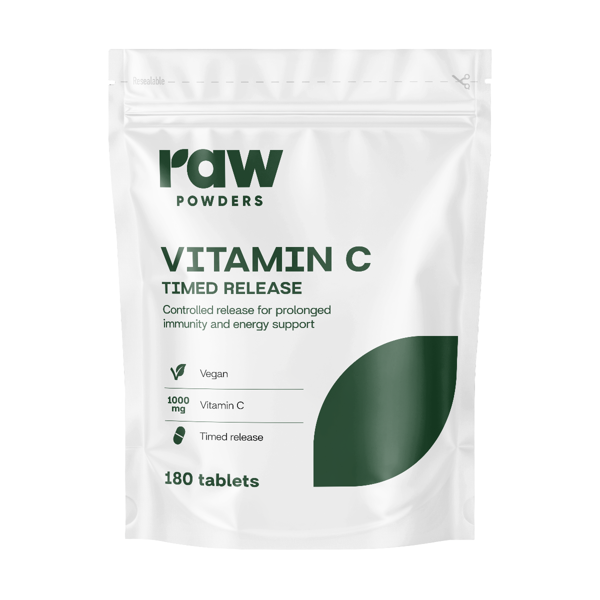 RAW POWDERS VITAMINAS C PROLONG, 1000 mg., 180 tablečių paveikslėlis RAW POWDERS VITAMINAS C PROLONG, 1000 mg., 180 tablečių paveikslėlis