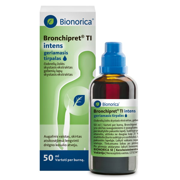 BRONCHIPRET TI intens, geriamasis tirpalas, 50 ml paveikslėlis BRONCHIPRET TI intens, geriamasis tirpalas, 50 ml paveikslėlis