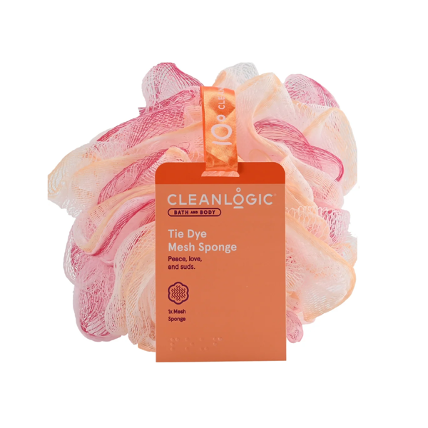 Cleanlogic Tie Dye Mesh tinklinė kūno kempinė Cleanlogic Tie Dye Mesh tinklinė kūno kempinė