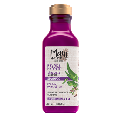 MAUI MOISTURE, atgaivinamasis ir drėkinamasis šampūnas su taukmedžio sviestu, 385ml paveikslėlis