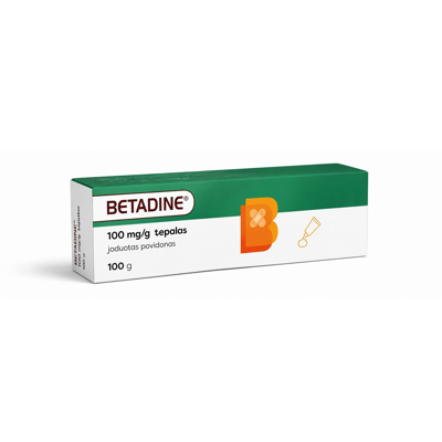 BETADINE, 100 mg/g, tepalas, 100 g paveikslėlis