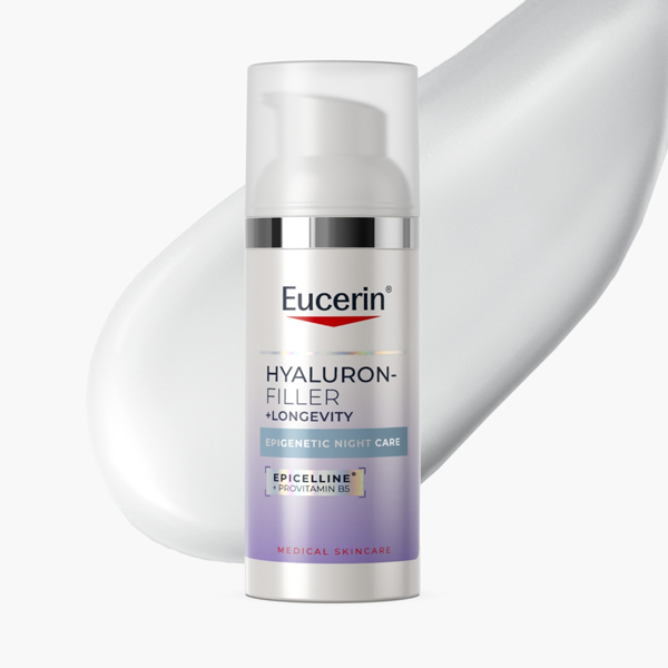 EUCERIN HYALURON-FILLER + LONGEVITY EPIGENETIC, naktinis veido kremas su Epicelline® ir hialurono rūgštimi, 50 ml paveikslėlis EUCERIN HYALURON-FILLER + LONGEVITY EPIGENETIC, naktinis veido kremas su Epicelline® ir hialurono rūgštimi, 50 ml paveikslėlis