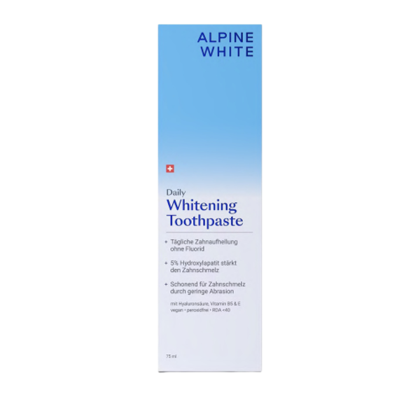 ALPINE WHITE Daily Whitening Toothpaste Kasdienė balinanti dantų pasta, 75ml ALPINE WHITE Daily Whitening Toothpaste Kasdienė balinanti dantų pasta, 75ml