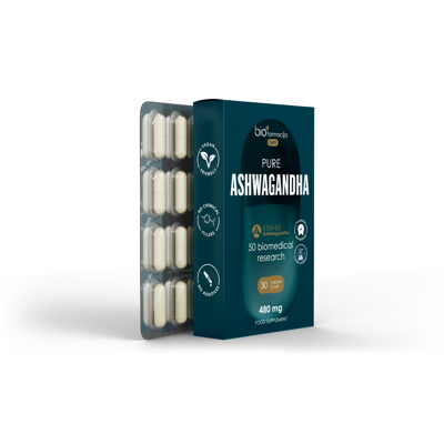 CAPS PURE ASHWAGANDHA, 480 MG, 30 kapsulių paveikslėlis
