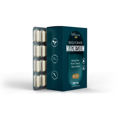 CAPS BISGLYCINATE MAGNESIUM, 185 MG, 60 kapsulių paveikslėlis