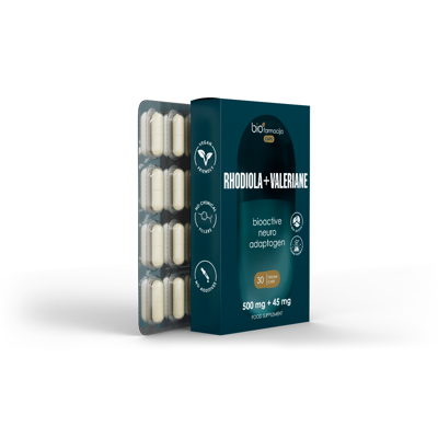 CAPS RHODIOLA+VALERIANE, 500 MG + 45 MG, 30 kapsulių paveikslėlis