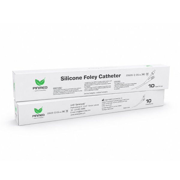 FOLEY CH8, silikono kateteris, 2 kan. 3-5ml, 10 vnt. paveikslėlis FOLEY CH8, silikono kateteris, 2 kan. 3-5ml, 10 vnt. paveikslėlis