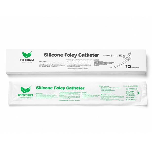 FOLEY CH20, silikono kateteris, 2 kan. 30ml, 10 vnt. paveikslėlis FOLEY CH20, silikono kateteris, 2 kan. 30ml, 10 vnt. paveikslėlis