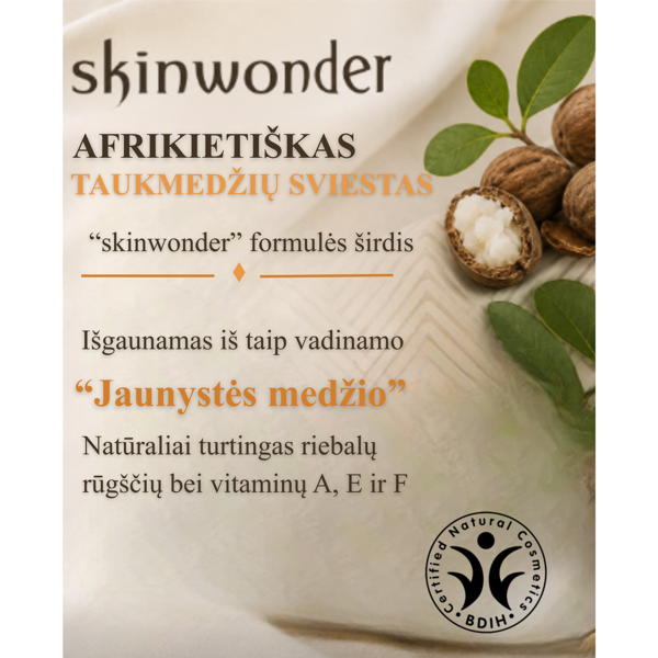 SKINWONDER Natūralus atkuriamasis odos kremas, 110 ml
