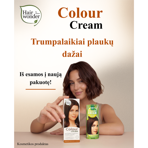 HAIRWONDER  dažantis kremas Colour Cream, spalva cinamono 7.38, 60 ml