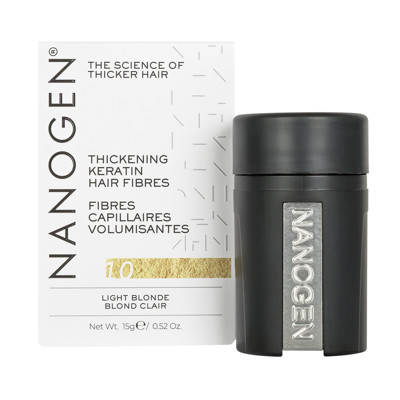 NANOGEN LIGHT BLONDE Plaukų efektą sukurianti pudra-skaidulos, 15g