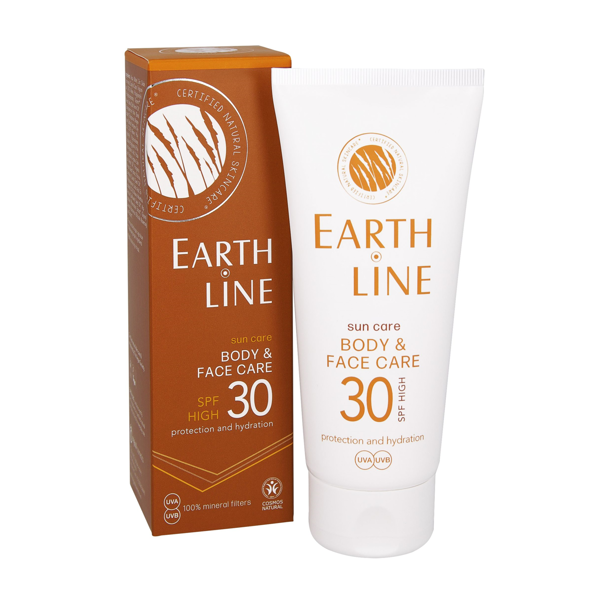 EARTH LINE Sun Body & Face Care SPF30 (UVA, UVB, 100% mineraliniai filtrai) 100ml