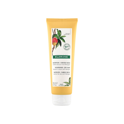 KLORANE nenuplaunamas kremas plaukams su mango sviestu, 125 ml