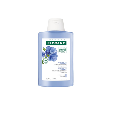 KLORANE, šampūnas ploniems plaukams su ekologiškais linais, 200ml paveikslėlis