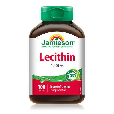JAMIESON LECITINAS, 1200 mg, 100 minkštų kapsulių paveikslėlis