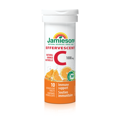 JAMIESON VITAMINAS C TIRPUSIS, 1000 mg, 10 tirpiųjų tablečių paveikslėlis