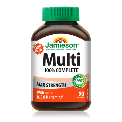 JAMIESON MULTI 100 Vitaminų ir mineralų kompleksas Max Strength, 90 tabl. paveikslėlis