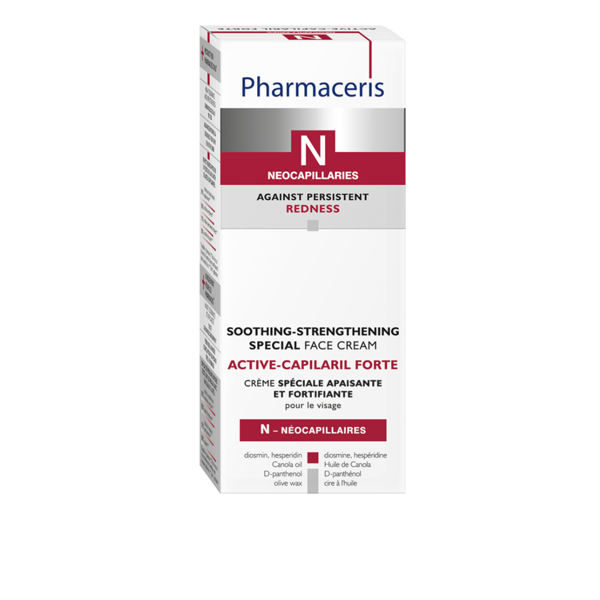 PHARMACERIS N, ACTIVE-CAPILARIL FORTE raminantis veido kremas, 30 ml paveikslėlis PHARMACERIS N, ACTIVE-CAPILARIL FORTE raminantis veido kremas, 30 ml paveikslėlis