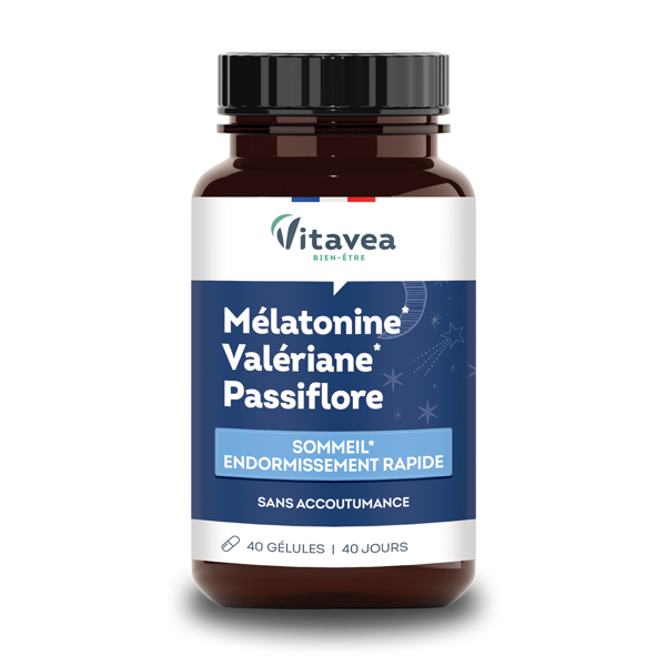 VITAVEA Melatonine Valeriane Passiflore, 40 kapsulių
