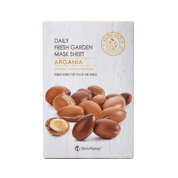 Skin Planet Daily Fresh Garden lakštinė veido kaukė su argano aliejumi 25g ×10vnt