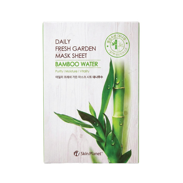 Skin Planet Daily Fresh Garden lakštinė veido kaukė su bambuko vandeniu 25g ×10vnt Skin Planet Daily Fresh Garden lakštinė veido kaukė su bambuko vandeniu 25g ×10vnt