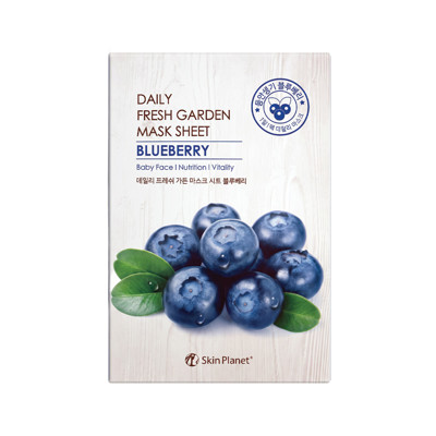 Skin Planet Daily Fresh Garden lakštinė veido kaukė su mėlynėmis 25g ×10vnt