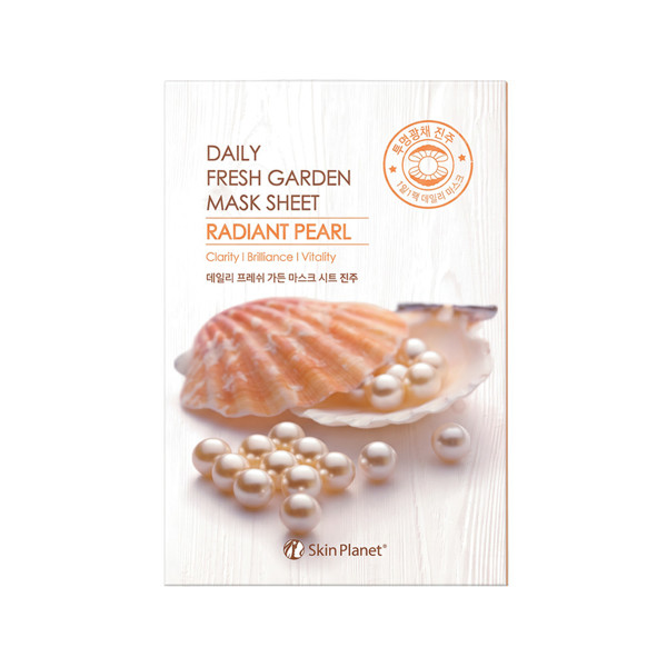 Skin Planet Daily Fresh Garden lakštinė veido kaukė su perlais 25g ×10vnt