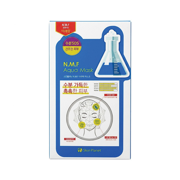 Skin Planet drėkinamoji lakštinė veido kaukė N.M.F Aqua 26g ×10vnt.