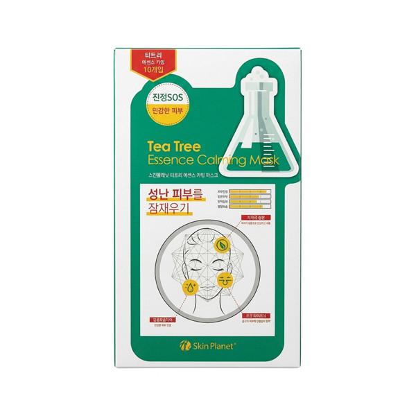 Skin Planet raminamoji lakštinė veido kaukė su arbatmedžiu 26g ×10vnt