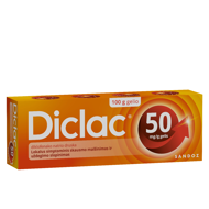 DICLAC, 5 %, gelis, 100 g paveikslėlis DICLAC, 5 %, gelis, 100 g paveikslėlis