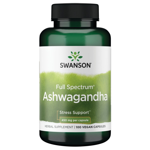 SWANSON AŠVAGANDA, 450 mg, 100 kapsulių paveikslėlis