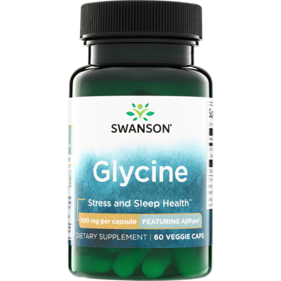 SWANSON GLICINAS, 500 mg., 60 kapsulių paveikslėlis