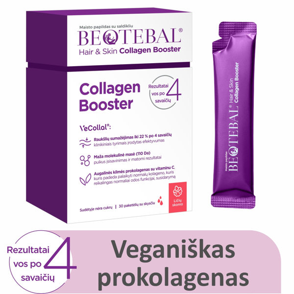 BEOTEBAL Hair & Skin Collagen Booster, 30 paketėlių paveikslėlis BEOTEBAL Hair & Skin Collagen Booster, 30 paketėlių paveikslėlis