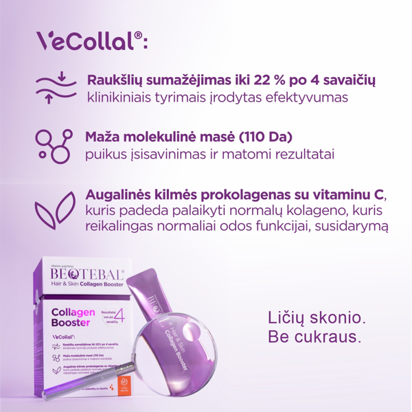 BEOTEBAL Hair & Skin Collagen Booster, 30 paketėlių paveikslėlis BEOTEBAL Hair & Skin Collagen Booster, 30 paketėlių paveikslėlis