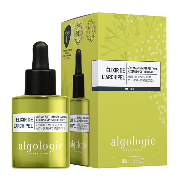 ALGOLOGIE, MAT PLUS, Anti-Blemish Serum with [Pre+Post]Biotics, serumas nuo dėmelių, 30 ml