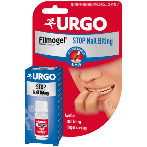 URGO FILMOGEL STOP NAIL BITING, nepastebimas, labai kartus lakas nuo nagų kramtymo, 9ml paveikslėlis