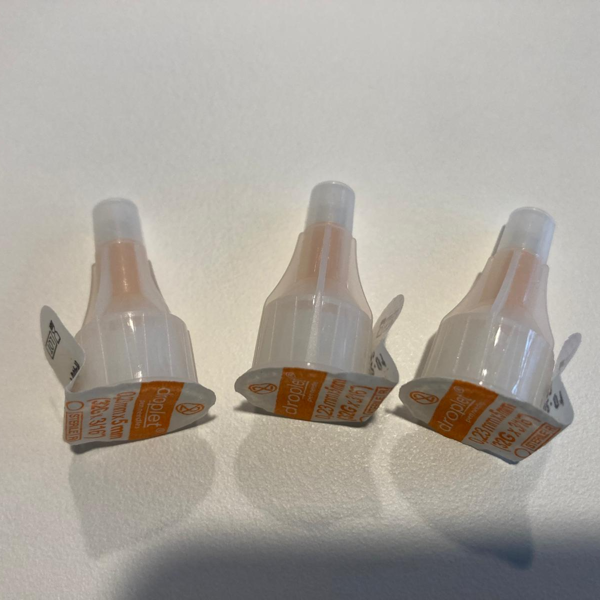 Insulininės adatos, vienkartinės sterilios, Droplet Pen, Type 810, 0,23x5mm (32Gx3/16"), oranžinės paveikslėlis