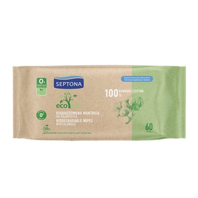 SEPTONA ECOLIFE, drėgnos servetėlės vaikams, medetka, 60 vnt. paveikslėlis