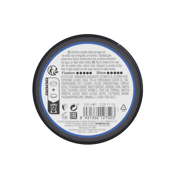 Beardburys Stiprios fiksacijos tankumo plaukui suteikianti pomada 100ml Beardburys Stiprios fiksacijos tankumo plaukui suteikianti pomada 100ml
