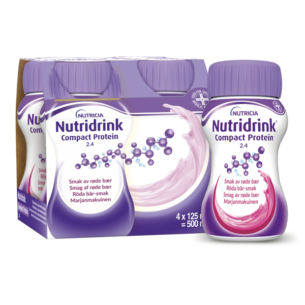 NUTRICIA NUTRIDRINK COMPACT PROTEIN, miško uogų skonio, 125 ml, 4 vnt. paveikslėlis NUTRICIA NUTRIDRINK COMPACT PROTEIN, miško uogų skonio, 125 ml, 4 vnt. paveikslėlis