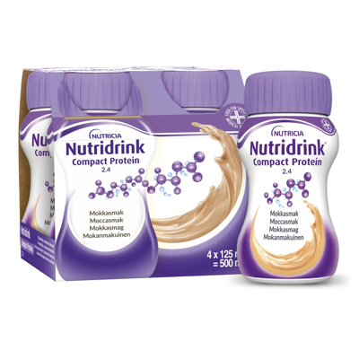 NUTRICIA NUTRIDRINK COMPACT PROTEIN MOCHA, 125 ml, 4 vnt. paveikslėlis
