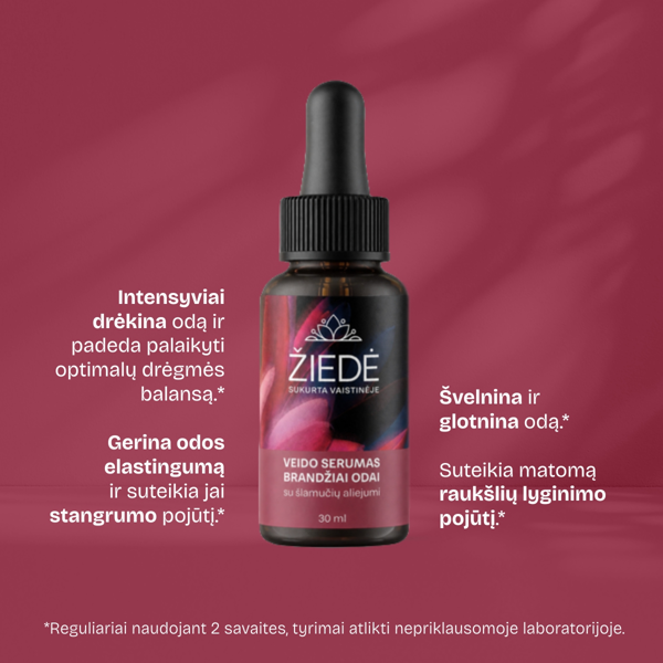 ŽIEDĖ, veido serumas brandžiai odai su šlamučių aliejumi, 30 ml paveikslėlis