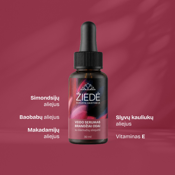 ŽIEDĖ, veido serumas brandžiai odai su šlamučių aliejumi, 30 ml paveikslėlis